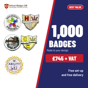1,000 Custom Made School Badges, £745 + VAT