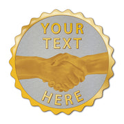 Personalised Scalloped Handshake Badge
