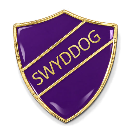 Swyddog Shield Badge – Purple