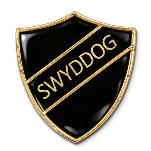 Swyddog Shield Badge – Black