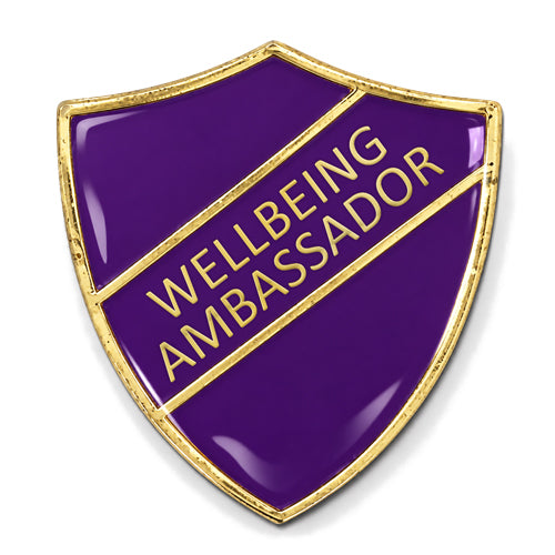 Wellbeing Ambassador Shield Badge – Purple