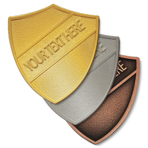 Personalised Metal Shield Badge - School Badges UK