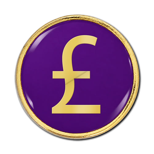 Pound Sign Round Badge