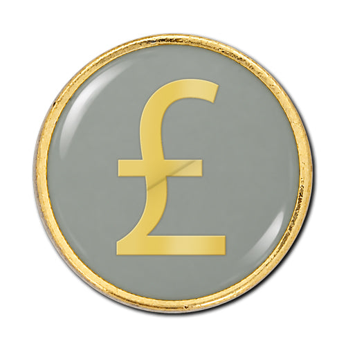 Pound Sign Round Badge