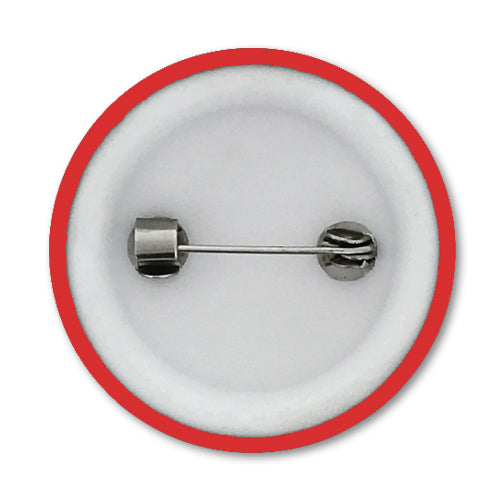 'Plain' Plastic Button Badge (Pack of 25)