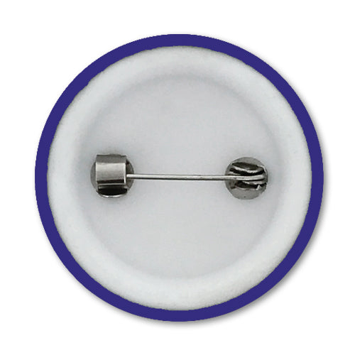 'Plain' Plastic Button Badge (Pack of 25)