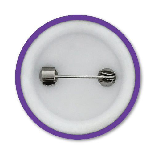 'Plain' Plastic Button Badge (Pack of 25)