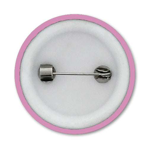 'Plain' Plastic Button Badge (Pack of 25)