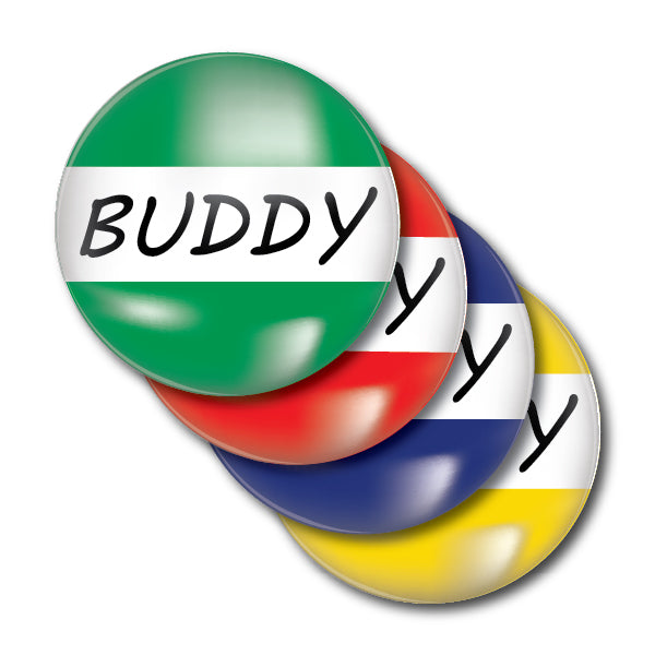 Buddy Plastic Button Badge