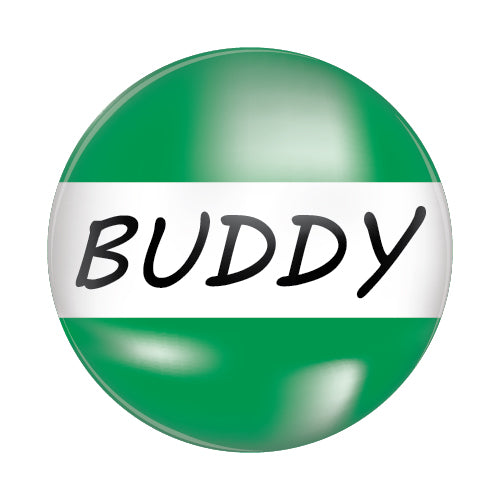 Buddy Plastic Button Badge