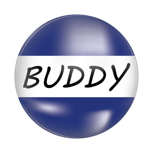 Buddy Plastic Button Badge