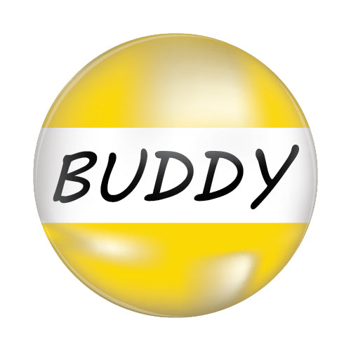 Buddy Plastic Button Badge