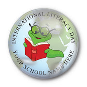 Personalised Plastic 'International Literacy Day' Button Badge