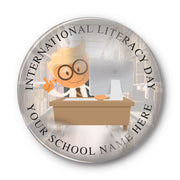 Personalised Plastic 'International Literacy Day - Digital World' Button Badge