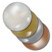 'Plain' Metallic Plastic Button Badge (Pack of 25)