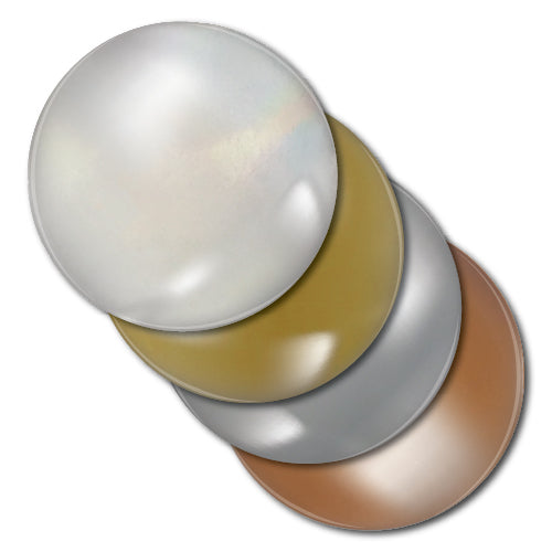 'Plain' Metallic Plastic Button Badge (Pack of 25)
