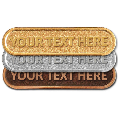 Personalised Metal Bar Badge