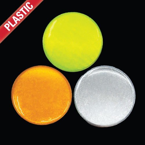 Reflective Plastic Button Badge (Pack of 3) by School Badges UK