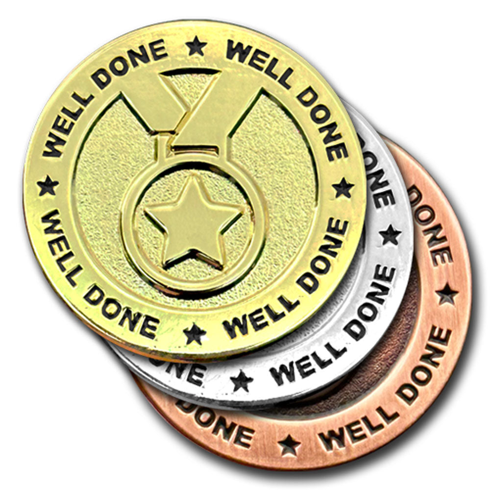 Well Done Medal Badge