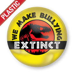 We Make Bullying Extinct Plastic Button Badge (Pack of 10) by School Badges UK