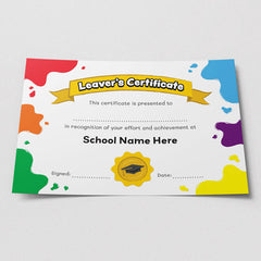 Leaver's Certificate Paint Effect (Pack of 10) by School Badges UK