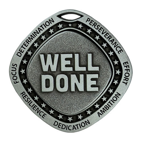 Well Done Silver Medal by School Badges UK