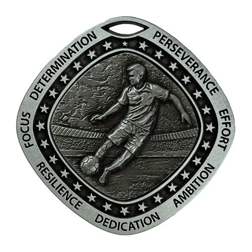Football Silver Medal by School Badges UK
