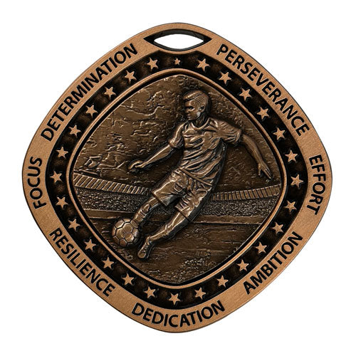 Football Bronze Medal by School Badges UK
