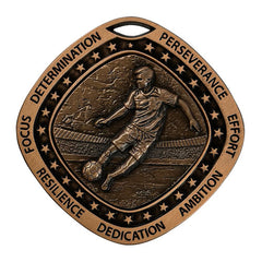Football Bronze Medal by School Badges UK
