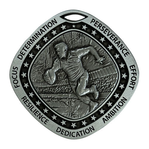 Rugby Silver Medal by School Badges UK