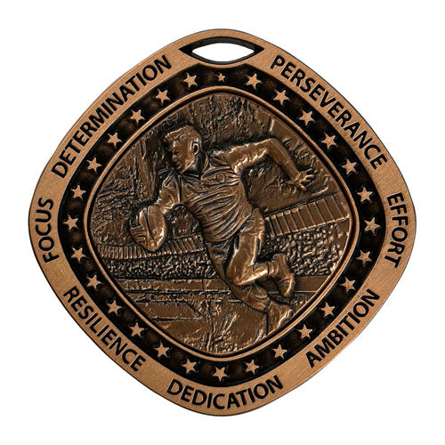 Rugby Bronze Medal by School Badges UK