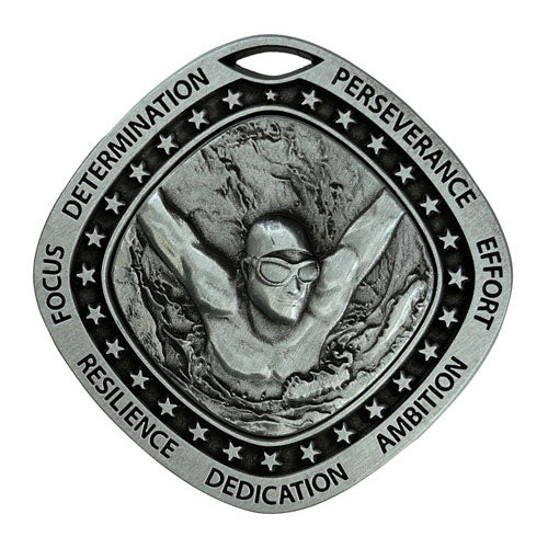 Swimming Silver Medal by School Badges UK