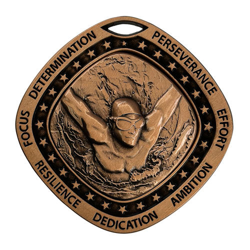 Swimming Bronze Medal by School Badges UK