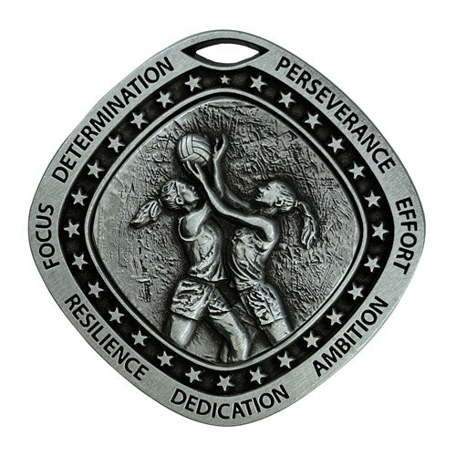 Netball Silver Medal by School Badges UK