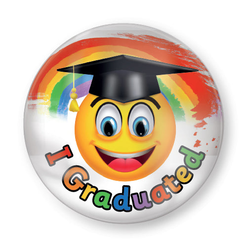 'I Graduated' Plastic Button Badge (Pack of 10)