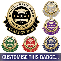 Personalised Class of 2026 Badge by School Badges UK