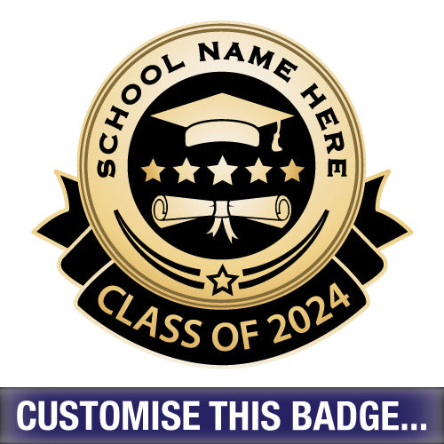 Personalised Class of 2024 Badge by School Badges UK