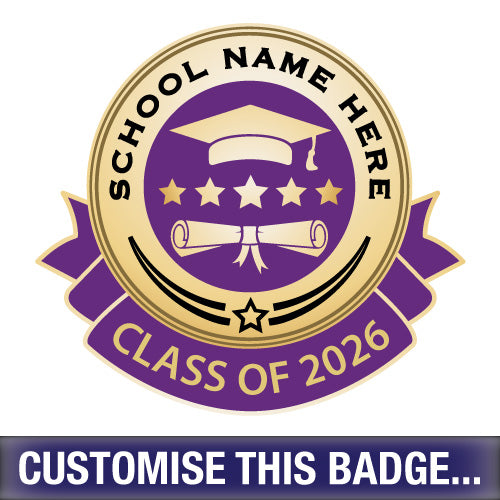 Personalised Class of 2026 Badge by School Badges UK