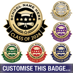 Personalised Class of 2024 Badge by School Badges UK