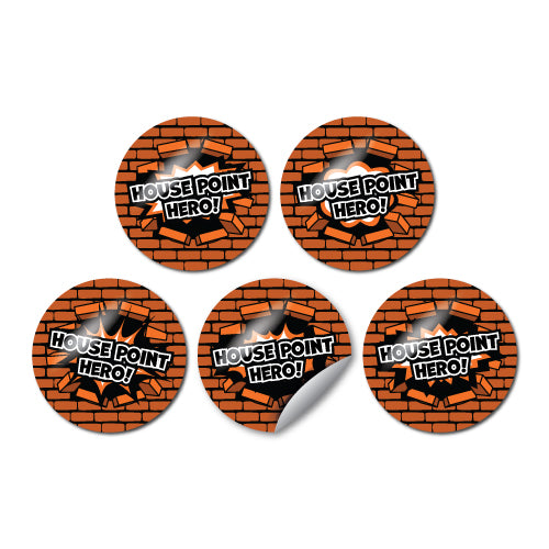 House Point Hero Stickers by School Badges UK