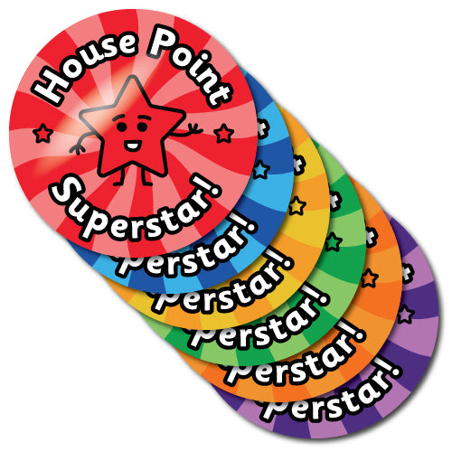 House Point Superstar Stickers by School Badges UK