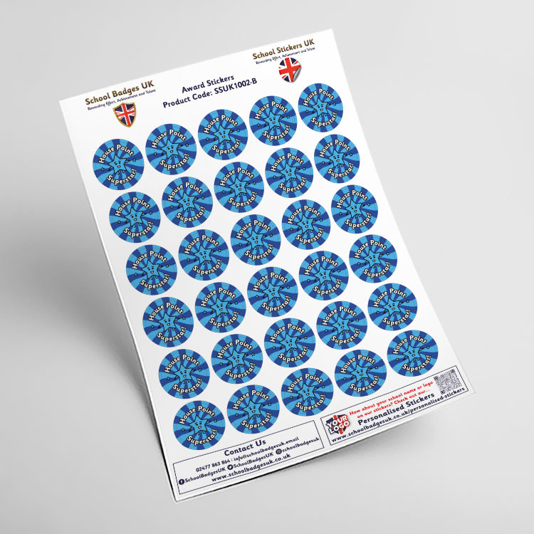 House Point Superstar Stickers by School Badges UK