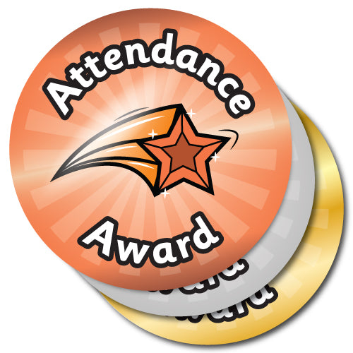 Attendance Award Stickers by School Badges UK