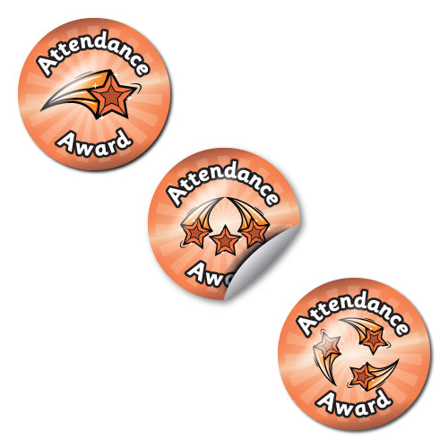 Attendance Award Stickers by School Badges UK