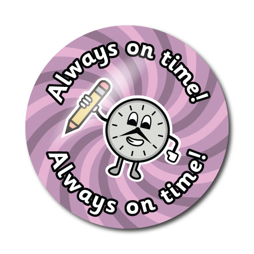 Always On Time Stickers by School Badges UK