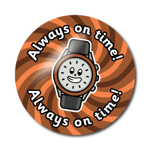 Always On Time Stickers by School Badges UK