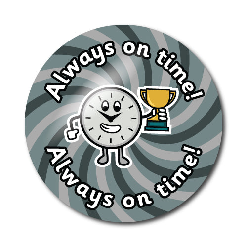 Always On Time Stickers by School Badges UK