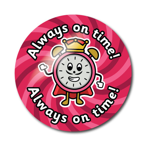 Always On Time Stickers by School Badges UK