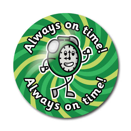 Always On Time Stickers by School Badges UK