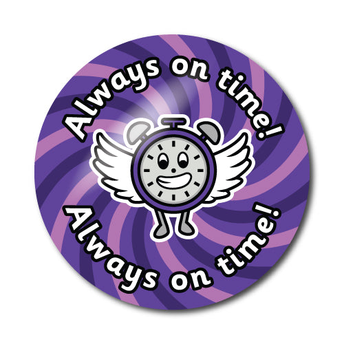 Always On Time Stickers by School Badges UK